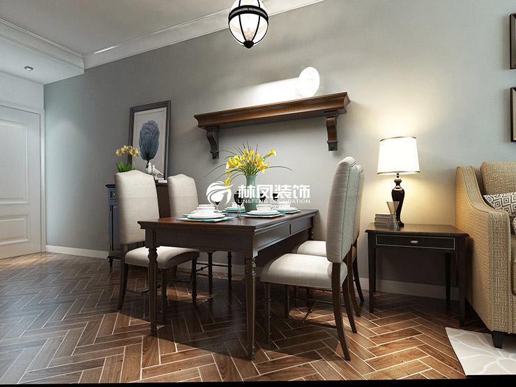 林凤装饰地板人字型拼贴效果图