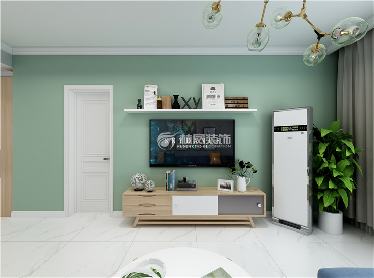 小户型客厅隔板收纳装修效果图