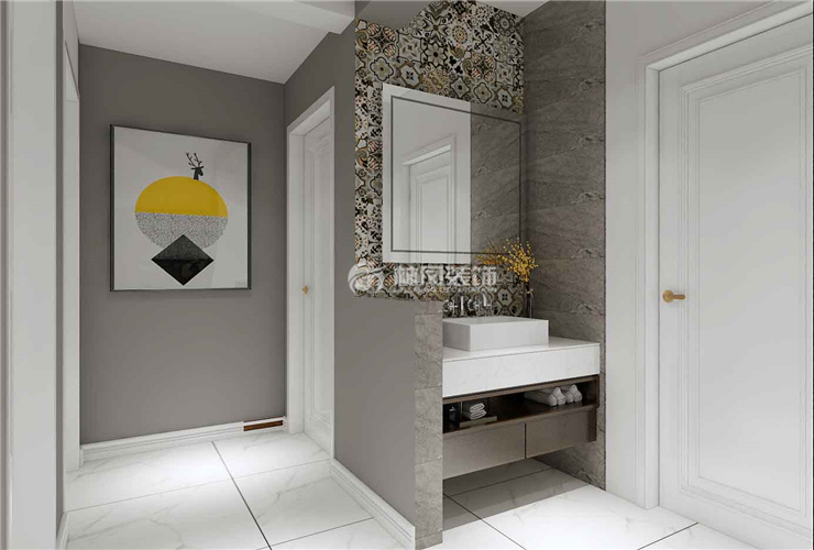 万科翡翠公园120㎡户型卫生间装修案例