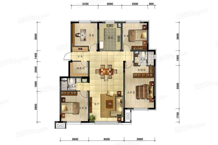 万科西华府135㎡户型图
