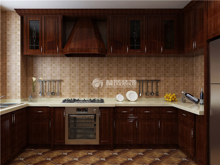 金地朗悦125㎡U型厨房装修效果图