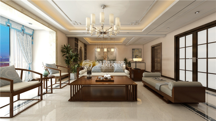 新中式风格客厅装修效果图