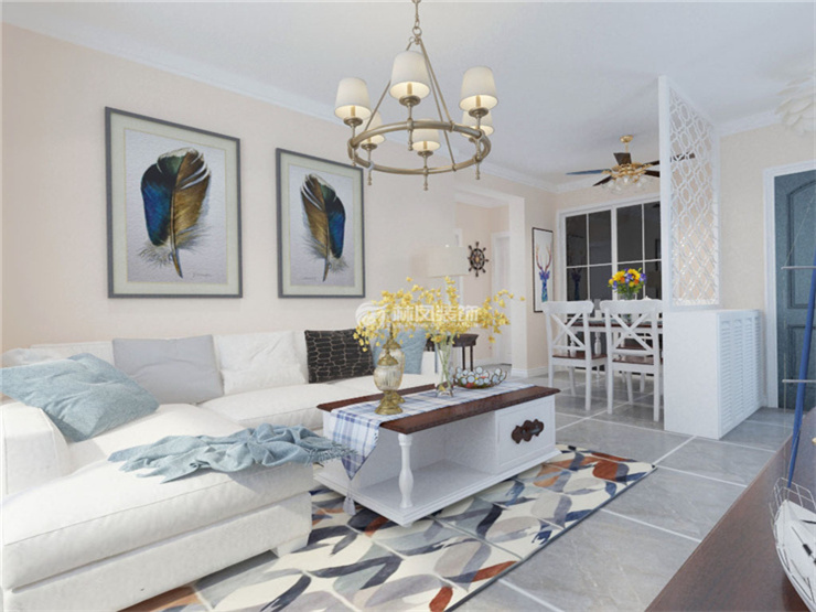 美式风格美缝剂搭配装修效果图