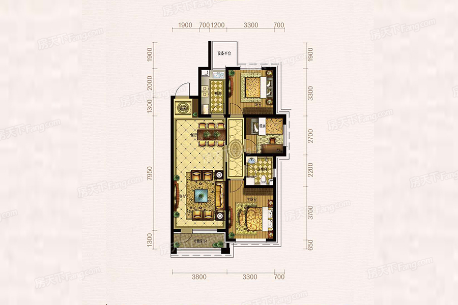 府城名著123㎡户型图