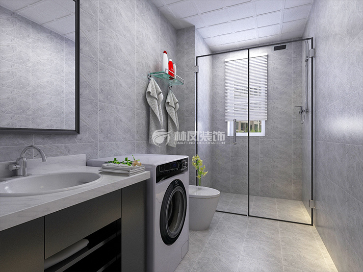 府城名著123㎡卫生间装修效果图