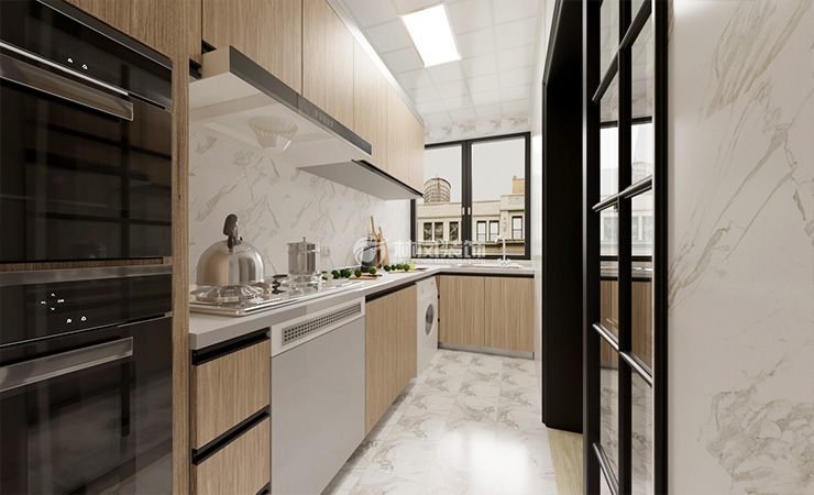小厨房嵌入式电器设计装修效果图