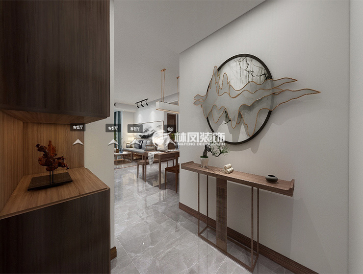 万科圣丰翡翠之光160㎡玄关装修效果图