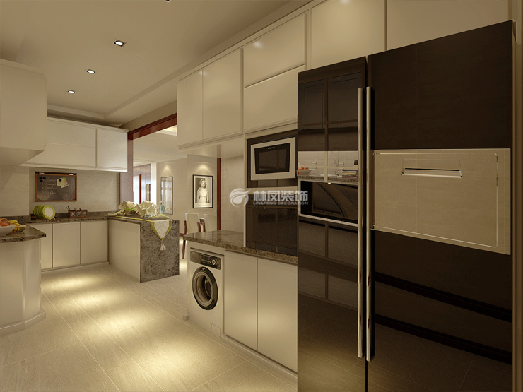 现代风格开放式厨房设计装修效果图