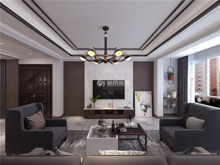 新中式风格客厅装修效果图