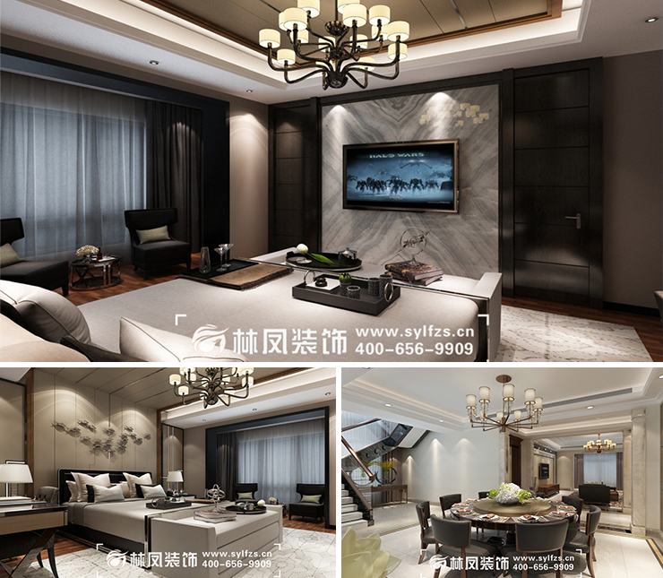 华发全运首府286平港式风格装修效果图