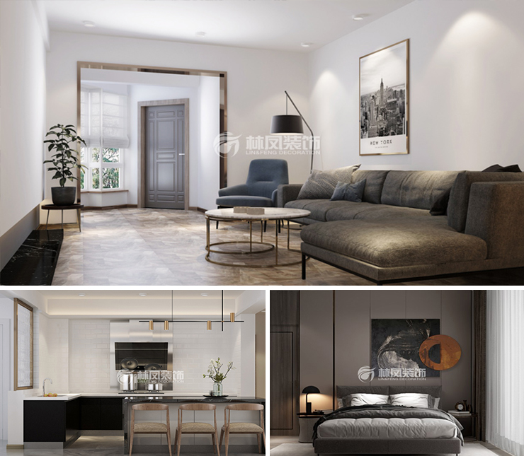 万科翡翠四季150平美式风格装修效果图