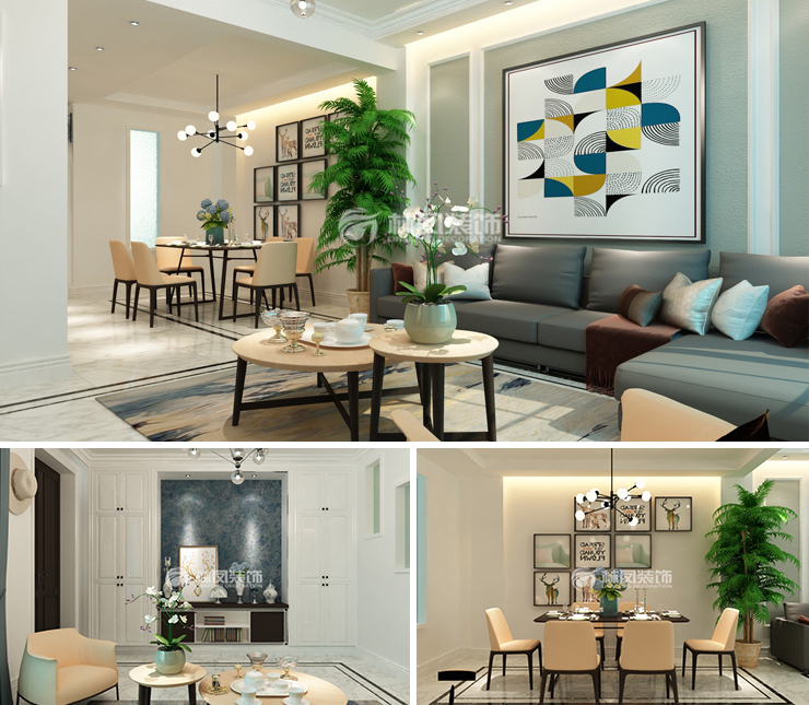 旭辉东樾城300平北欧风格装修效果图