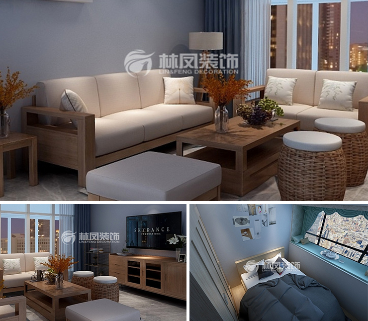 华润置地润馨汇125平中式风格装修效果图