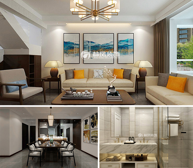 华润置地悦玺215平港式风格装修效果图