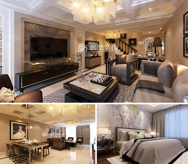 阳光100国际新城120平现代风格装修效果图