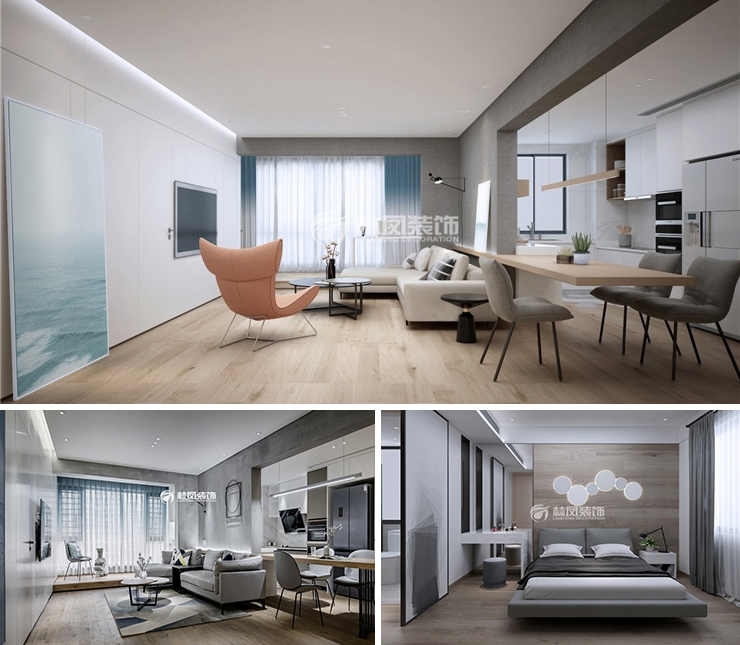 万科翡翠新都会140平现代风格装修效果图