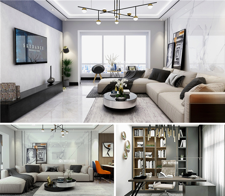 华润置地公元九里145平现代风格装修效果图