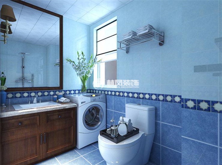 卫生间半墙设计装修效果图