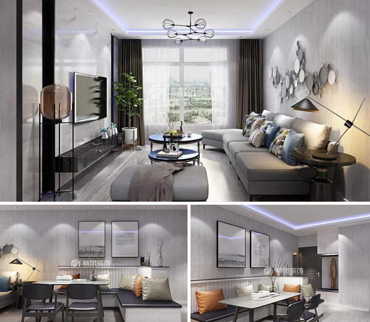 澳海南樾府 85平 现代简约风格装修效果图