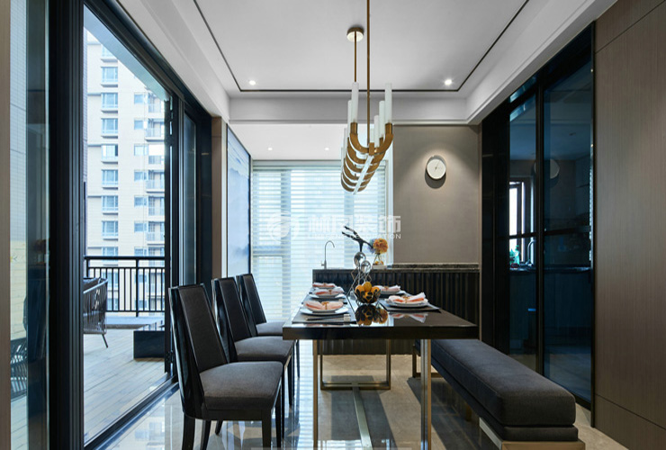 餐厅推拉门设计装修效果图