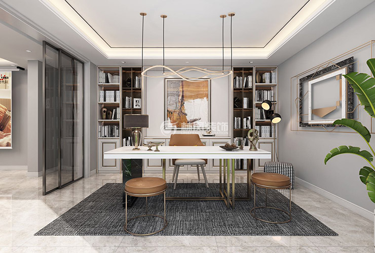 轻奢风格书房装修效果图