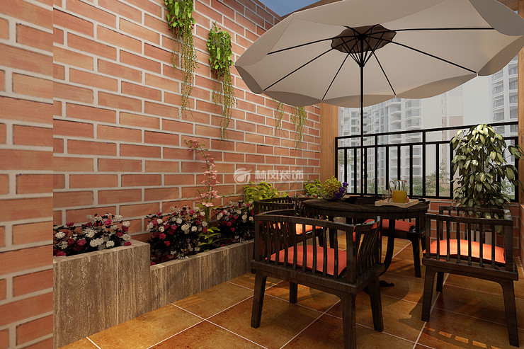 上叠别墅露台装修效果图