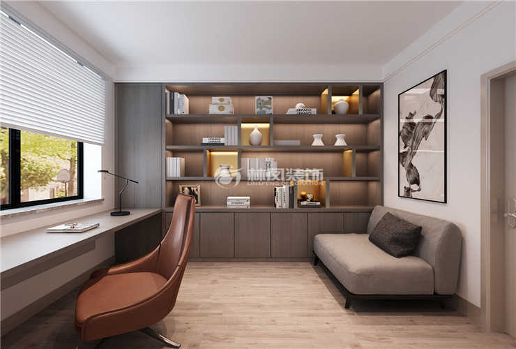 书房搭配百叶帘
