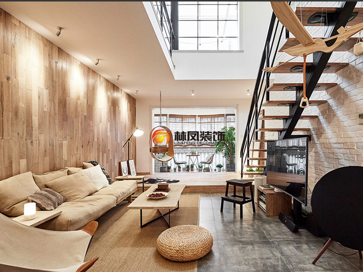  工业风风格装修背景墙