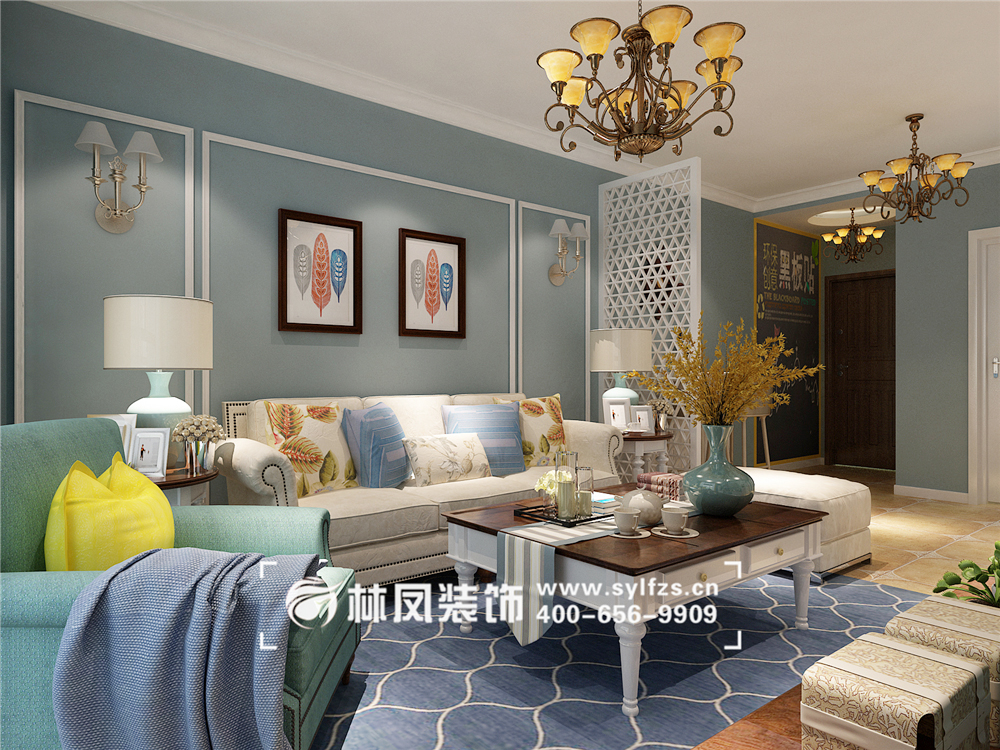 金地艺境-75平-美式风格-客厅1.jpg