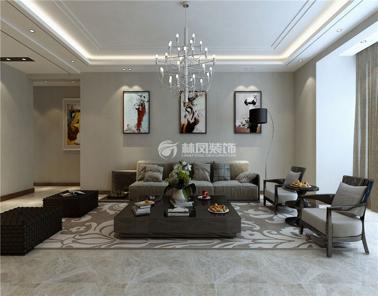 曼哈顿庄园-217平 -后现代混搭风格-客厅2.jpg