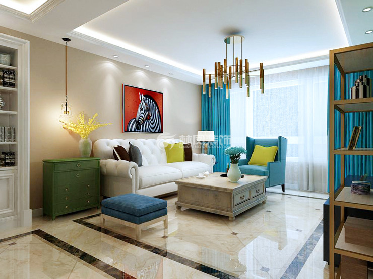 外滩三号-128平-简美风格-客厅.jpg