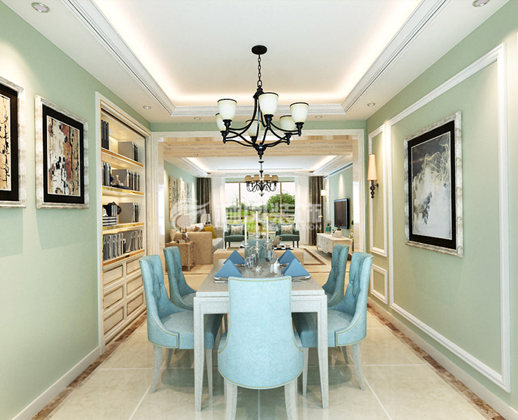 方大胜景-169平-简欧风格-餐厅2.jpg