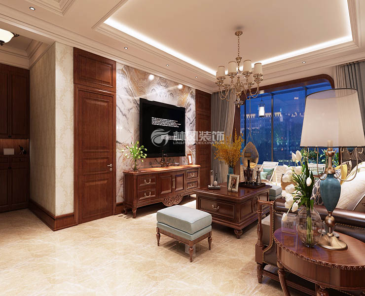 北国奥林匹克花园-160平-美式风格-客厅   (4).jpg