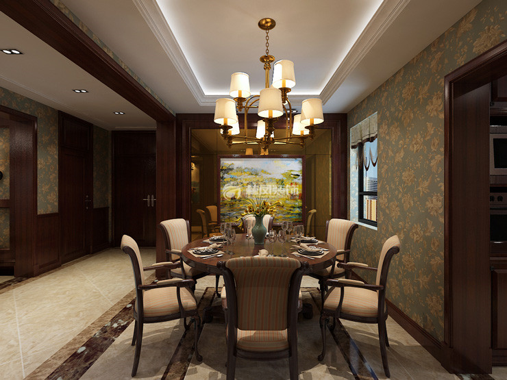 中海国际-197平-美式风格-餐厅3.jpg
