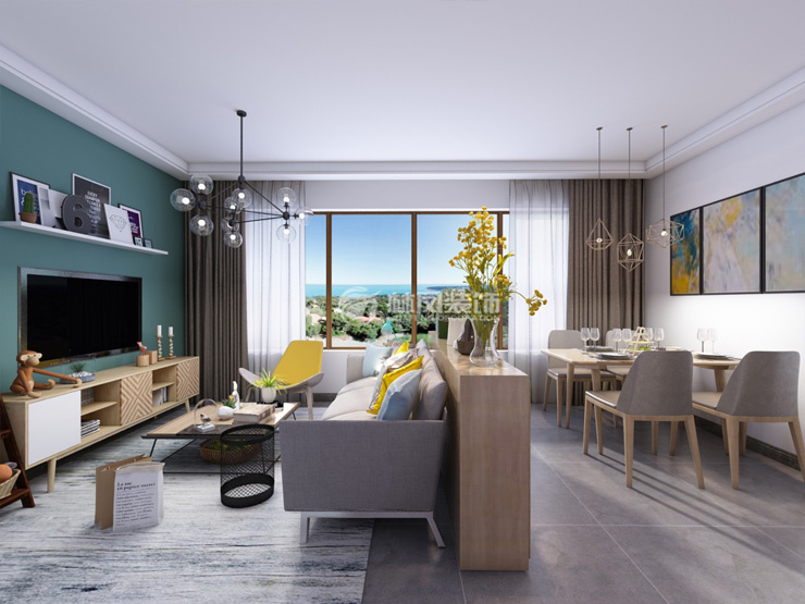 旭辉.东樾城-100平-北欧风格-客厅(1).jpg