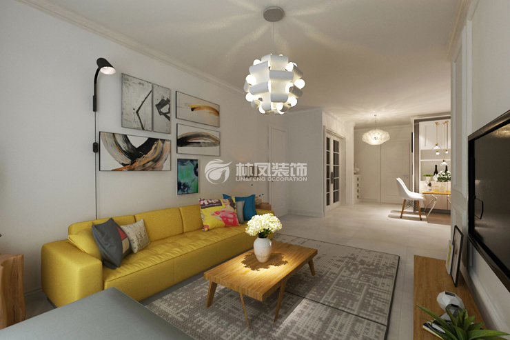 五里河-97平米-北欧风格-客厅 4.jpg