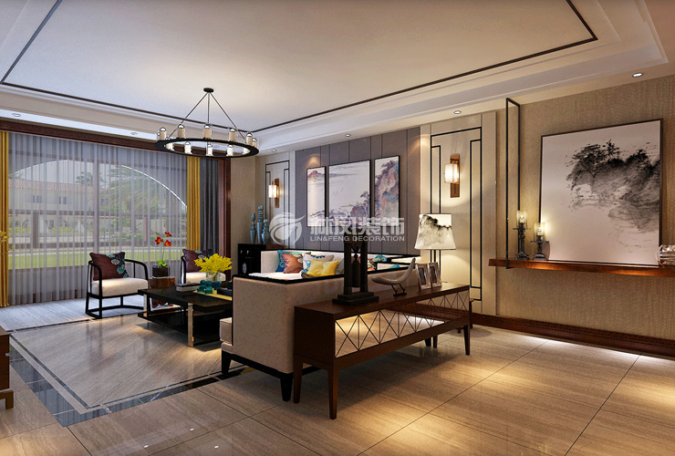 河畔公馆-190平-新中式风格-客厅2.jpg