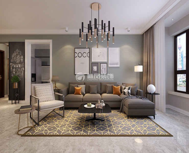 万科明天广场-110平-现代风格- 沙发区.jpg