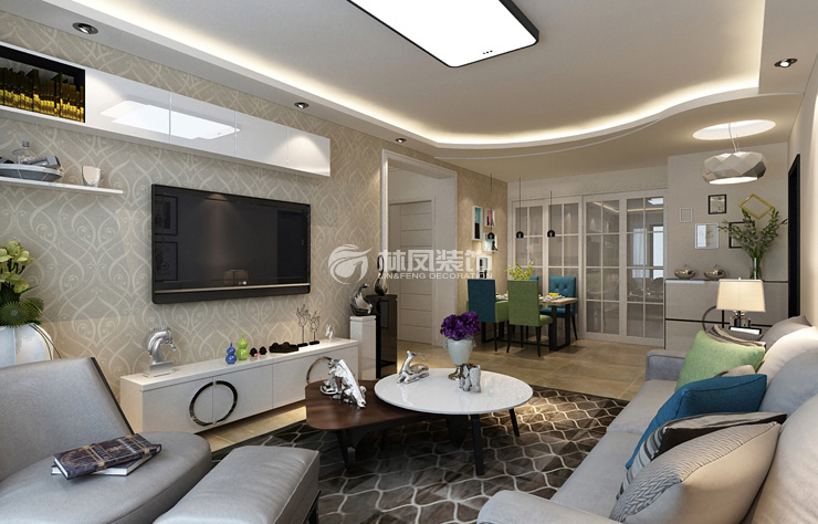 鑫丰雍景豪庭-88平-现代风格-客厅2.jpg