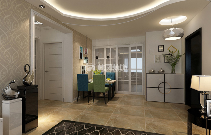 鑫丰雍景豪庭-88平-现代风格-餐厅2.jpg