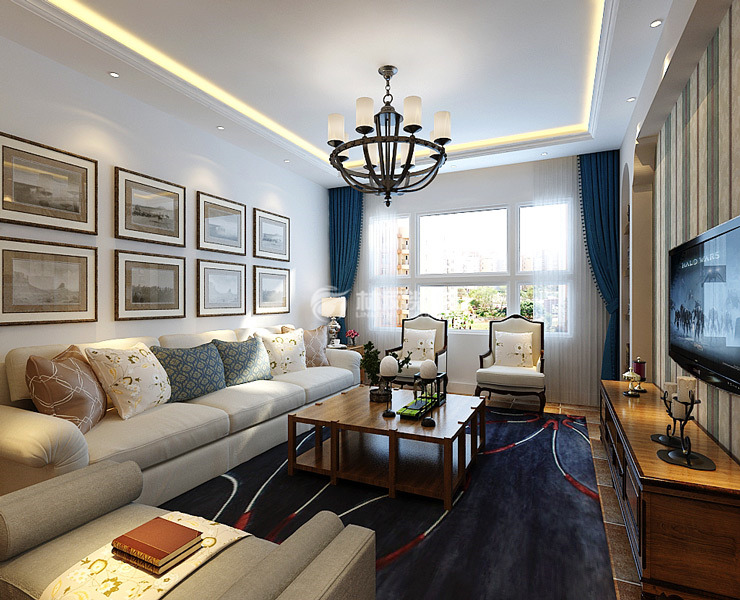 外滩三号-135平-简美-客厅-(3）.jpg