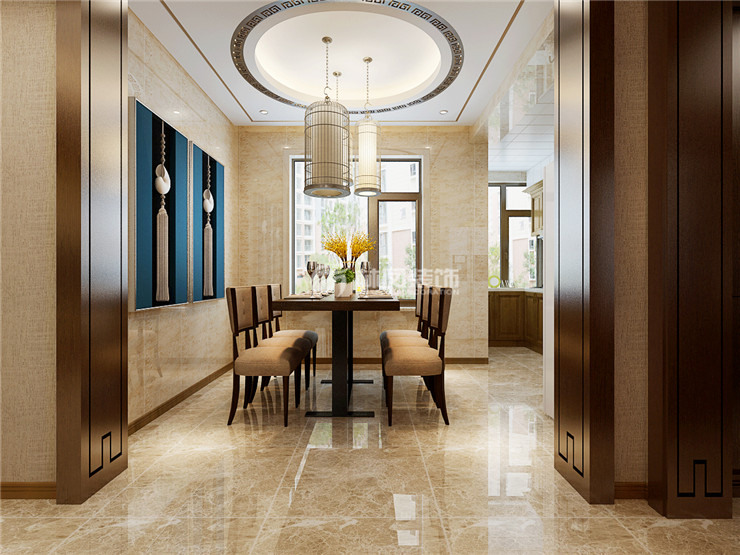中冶上河湾-122平-中式风格-餐厅.jpg