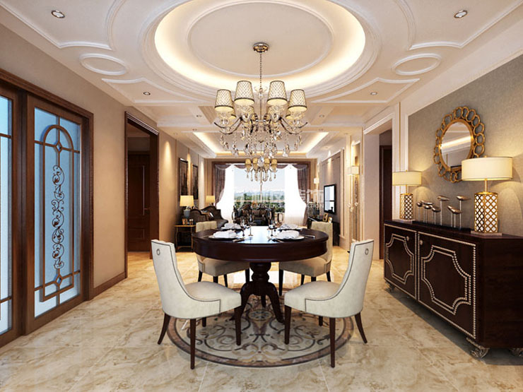中航两河流域135平-简美风格-餐厅3.JPG