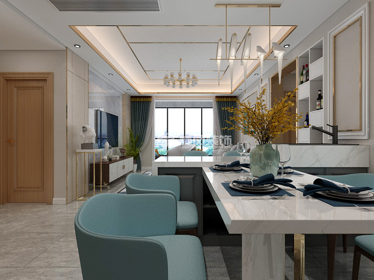 银河丽湾-230平-轻奢风格-餐厅3.jpg