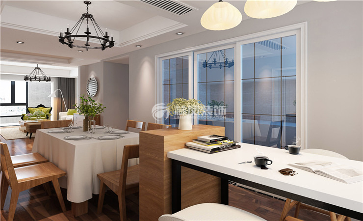 橡树湾126平米 北欧风格-餐厅1.jpg