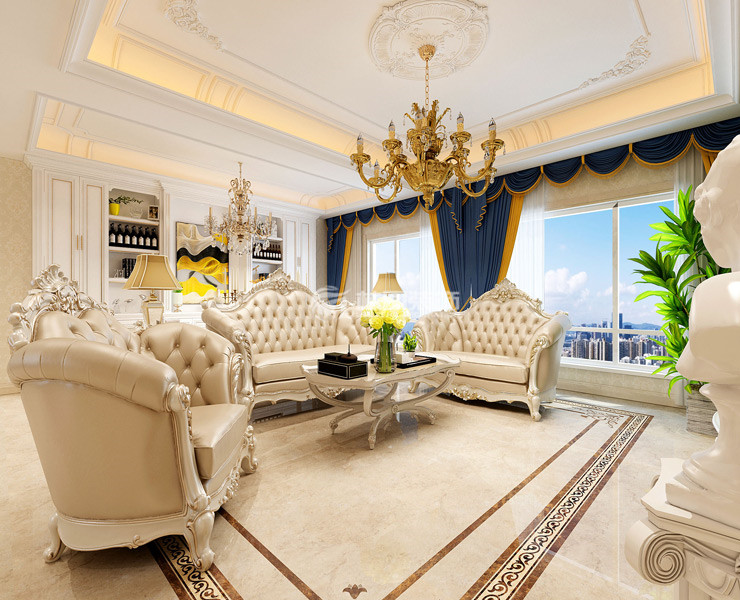 龙湖西府原著-142平-欧式风格-客厅.jpg