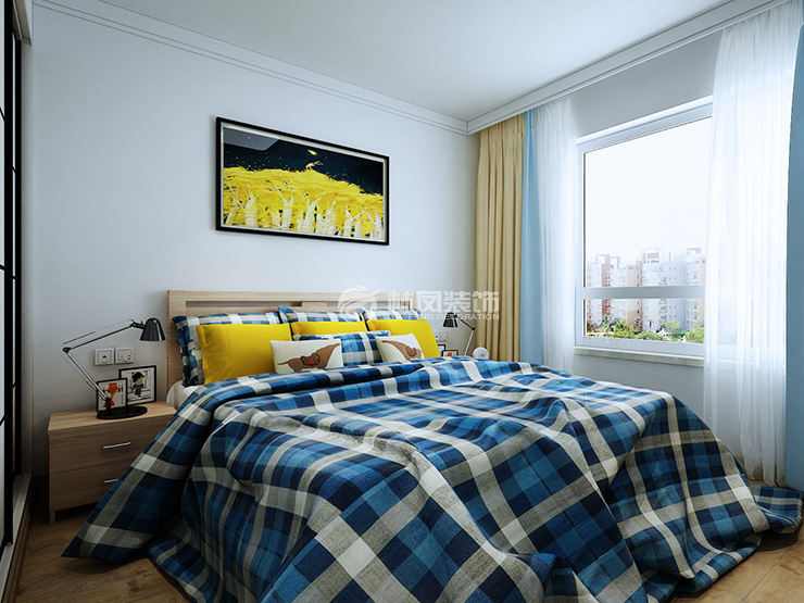 朗香邸-88平-北欧风格-主卧室.jpg