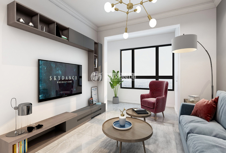 紫提东郡-93平-现代风格 客厅1.jpg