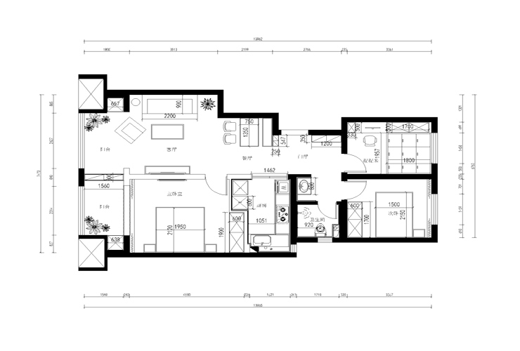 紫提东郡-93平-现代风格 平面方案.jpg