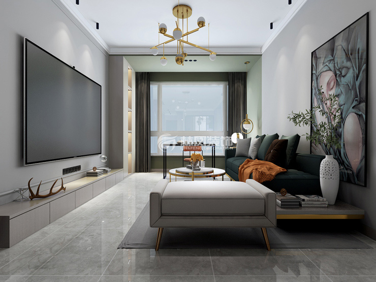 华强城-95㎡-现代混搭-客厅.jpg
